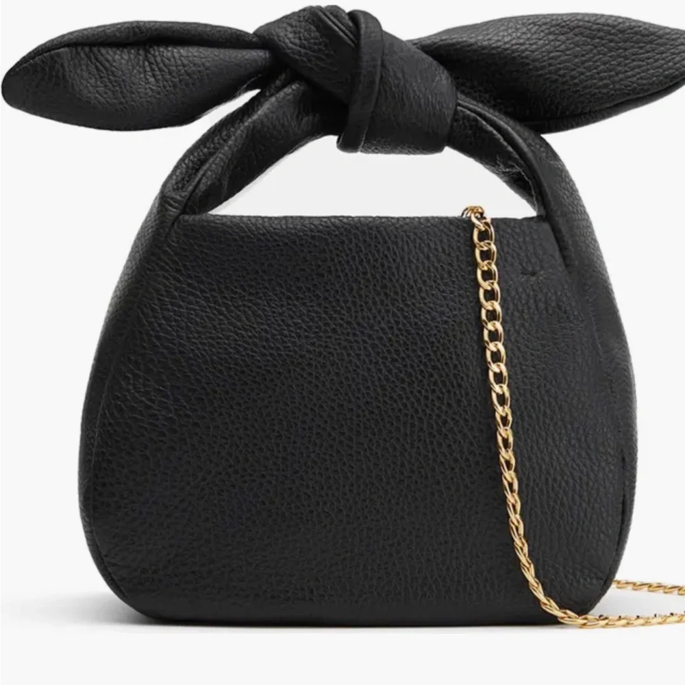 EUC Cuyana Mini Bow Leather Top Handle Bag - Picture 1 of 9